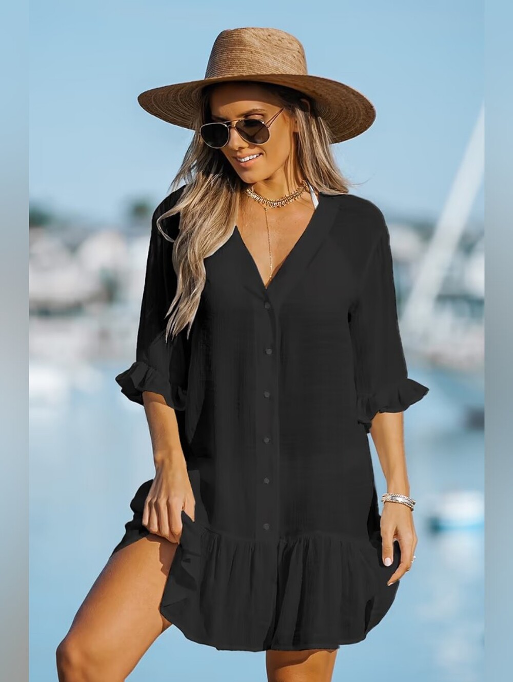 Ruffled Cover-Up Dress 💥 BRAND NEW 💥